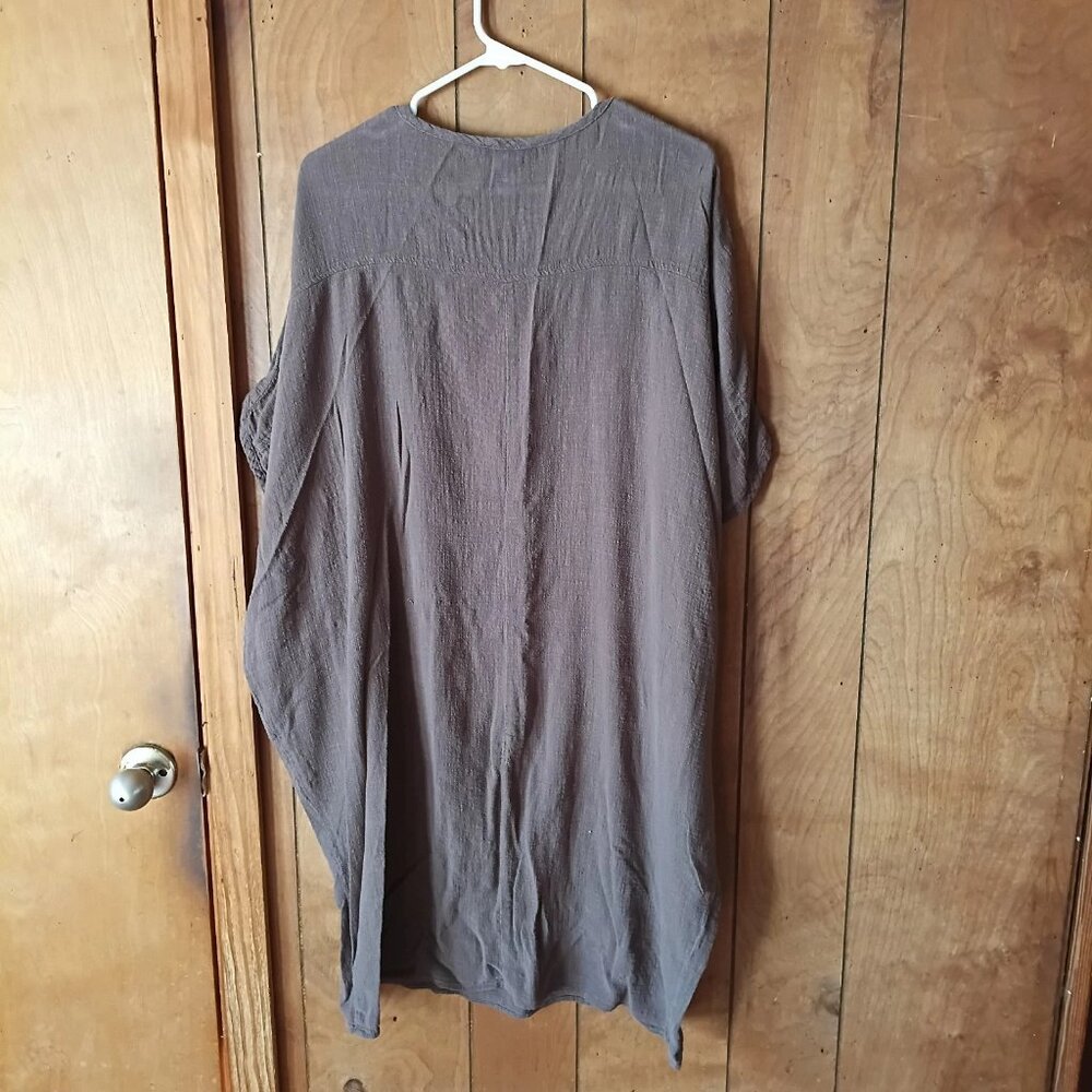 Final Touch Brown Oversized Sleeveless Dress S/M Relaxed Fit - Picture 4 of 4